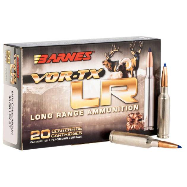 Barnes VOR-TX LR 6mm Creedmoor 95gr LRX BT Rifle Ammo - 20 Rounds