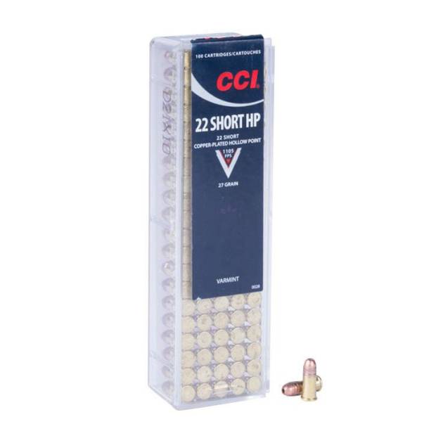 CCI High Velocity 22 Short 27gr HP Rimfire Ammo - 100 Rounds