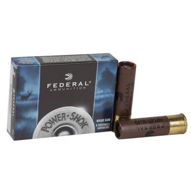 Federal Power-Shok 10 Gauge 3-1/2in 1-3/4oz Slugs Shotshells - 5 Rounds
