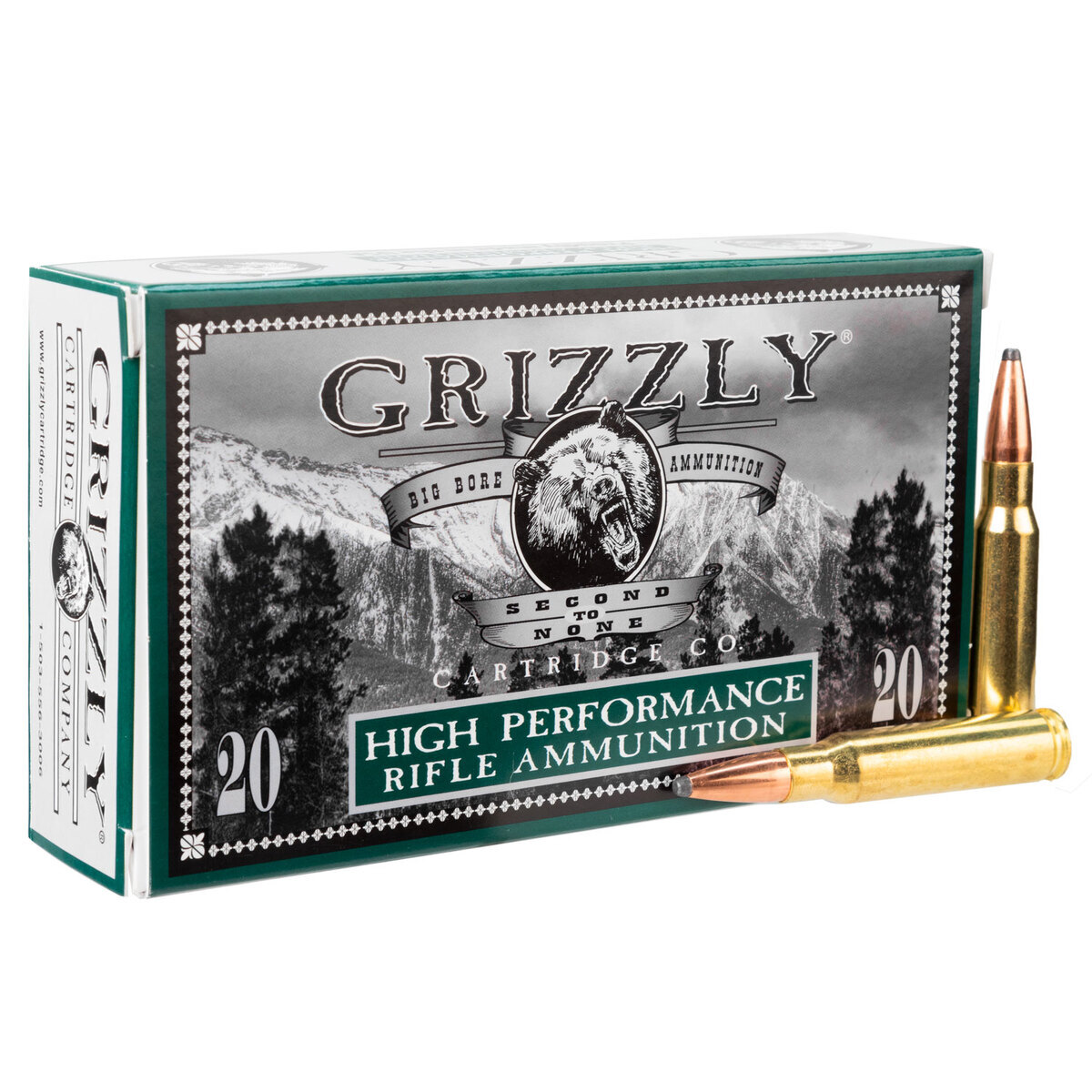 Grizzly 308 Winchester 180Gr SP Rifle Ammo - 20 Rounds