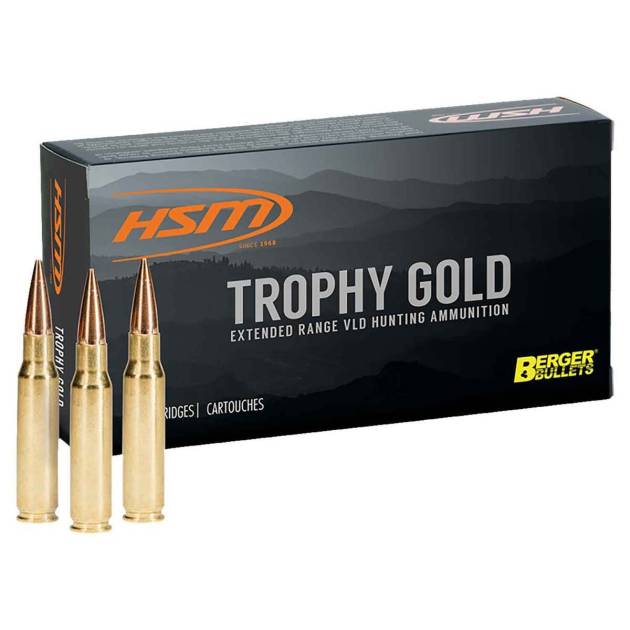 HSM Trophy Gold 6.5x55mm Swedish Mauser 130gr BHVLDM Rifle Ammo - 20 Rounds
