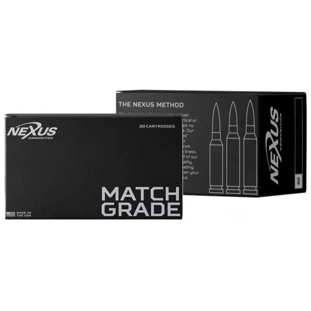 Nexus Ammunition Match Grade 6.5x47mm Lapua 142gr HPBT Rifle Ammo - 20 Rounds
