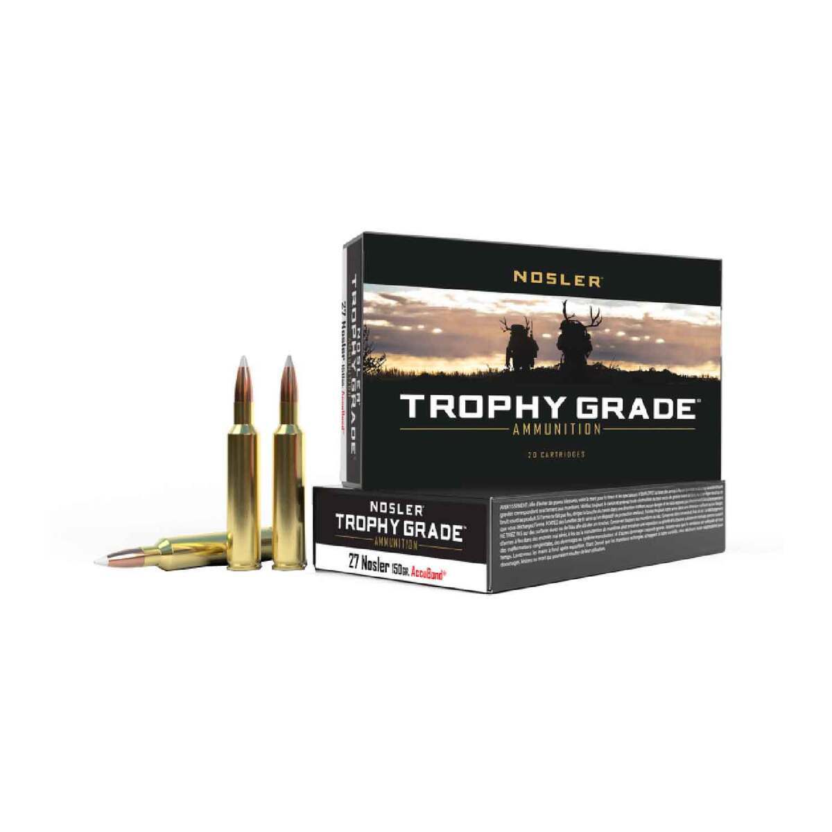 Nosler Trophy Grade 27 Nosler 150gr TPFMJ Rifle Ammo - 20 Rounds
