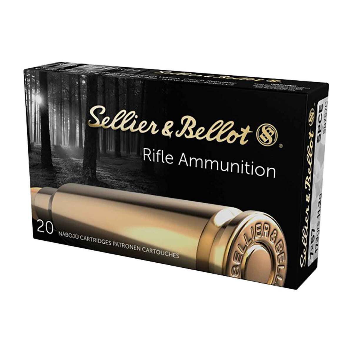 Sellier & Bellot 7mm Mauser (7x57mm Mauser) 173gr SPCE Rifle Ammo - 20 Rounds
