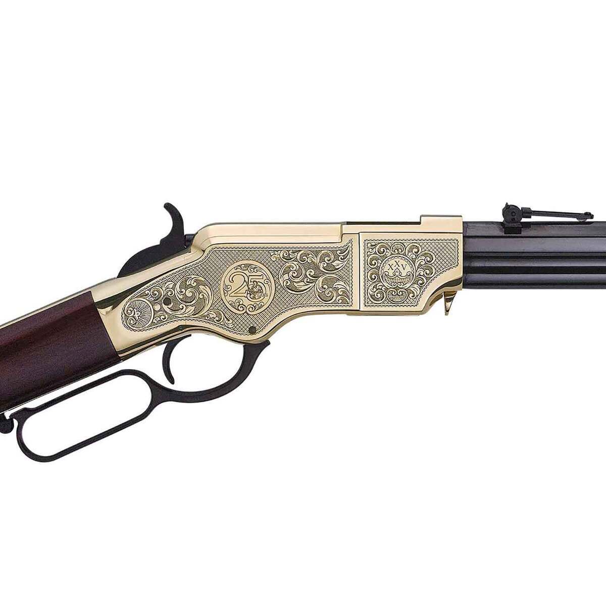 Henry Original Deluxe 25th Anniversary Engraved 44-40 Winchester Blued Brown Lever Action Rifle - 24.5in - Image 4
