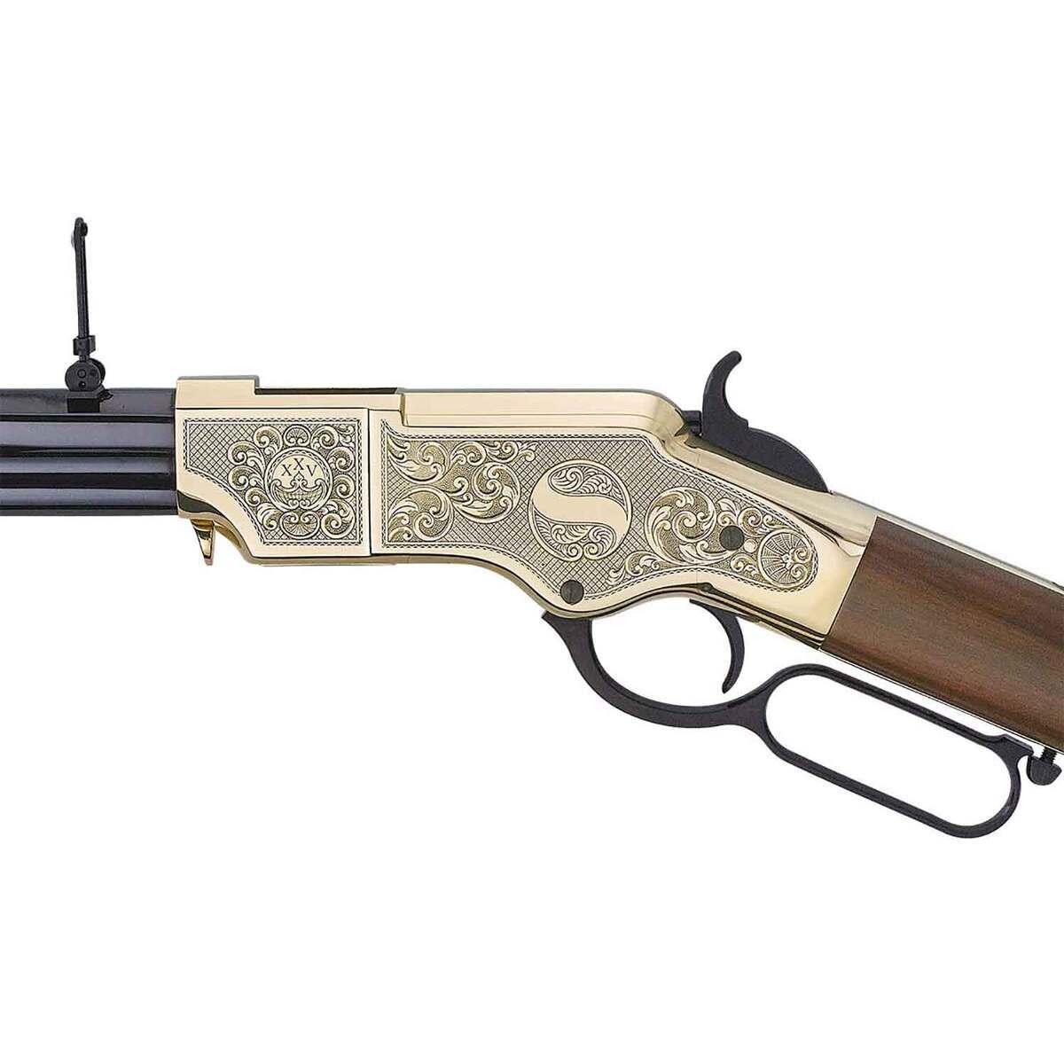 Henry Original Deluxe 25th Anniversary Engraved 44-40 Winchester Blued Brown Lever Action Rifle - 24.5in - Image 3